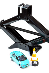 Jack the car and a toy car