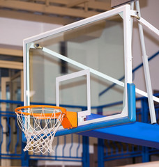 Basketball basket in sports hall - 22747619