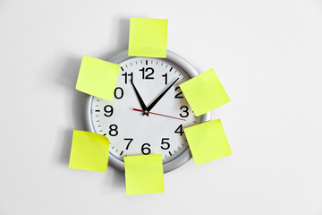 Clock and Adhesive Note