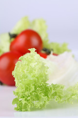 Lettuce and tomatoes