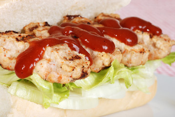 closeup barbecue pork riblet with sauce