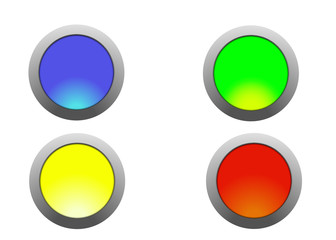 Colored buttons on a white background. vector illustration