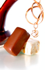 Gold chain and chocolate candy