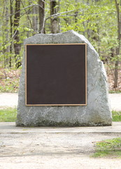 Blank Monument on a Rock ready for text.