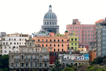 Fototapeta na wymiar widok Hawanie na Kubie