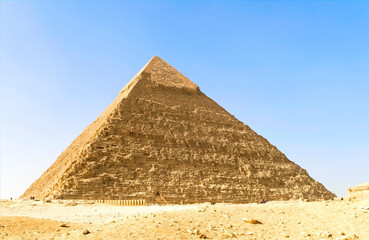 Plakat the Khafre pyramid of Giza, Egypt