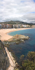 Fototapeta premium Vertical panorama of Lloret de Mar (Girona, Spain)
