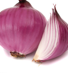 Onions  isolated on white background