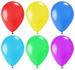 set of multicolored balloons