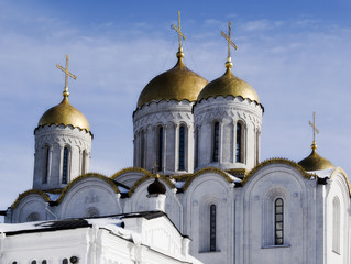 Fototapeta na wymiar The Dormition cathedral in Vladimire (Russia)