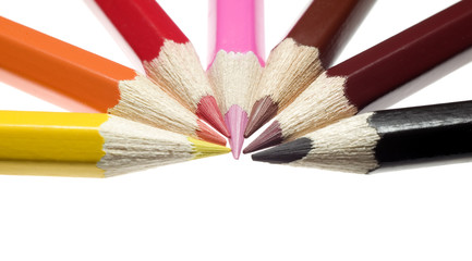 Colorful pencils, education concept