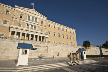 The Greek parliament in Athens, Greece