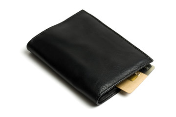 Black wallet with Credit card