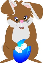 Springing into Easter, with a bunny, with an egg