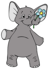 Elefant, Blumen, Liebe, verliebt, Valentinstag, Muttertag