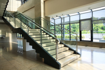Modern stairs in a building