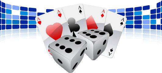 casino elements on a abstract background