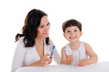 young mother and the boy