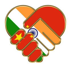 Obraz premium India-Cina