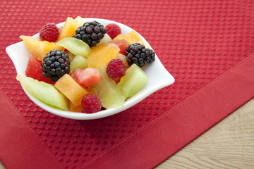 Fruit in a bowl.