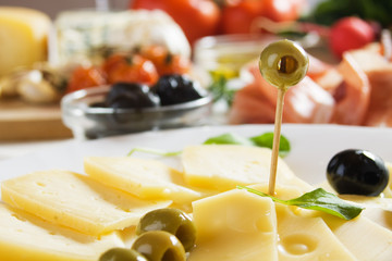 Cheese and olives