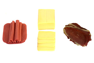 Ham, Cheese and Pastrami Isolated