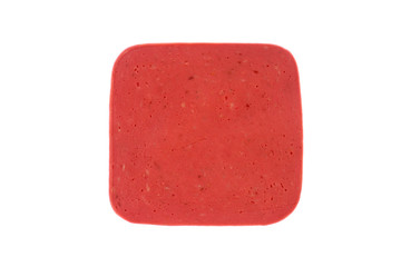 A piece of ham isolated