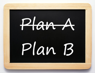 Plan A und Plan B Konzept Schild