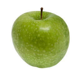 grüner Apfel mit exaktem Beschneidungspfad