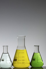 three flasks
