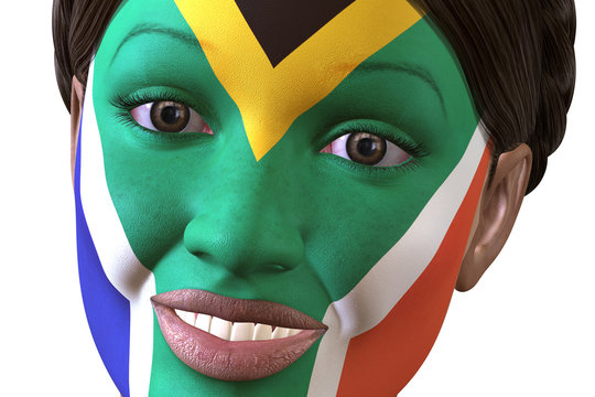 South Afrcan Face 2 Colour WM 2010