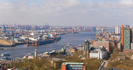 Panorama Hamburg, Hamburger Hafen, Landungsbrücken