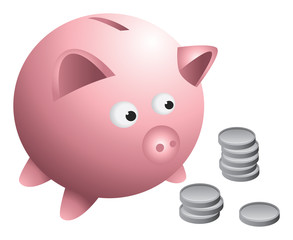 piggy bank coins