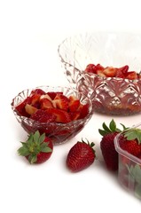 strawberries with sugar and wine