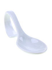 empty white spoon to fill up isolated on white background