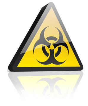 Warnschild Biologisch Verseucht   Warning Biohazard