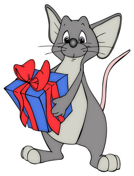 Geburtstag, Maus, Ratte, Geschenk, Geburtstagsparty