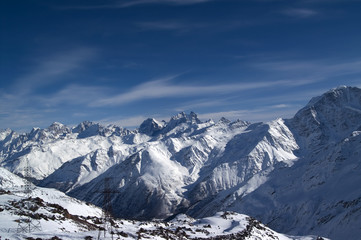 Fototapeta na wymiar Panoramic view from Elbrus
