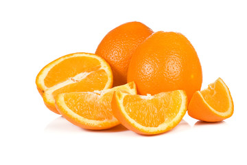 oranges on white background