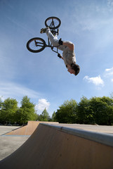 BMX Bike Stunt Back Flip