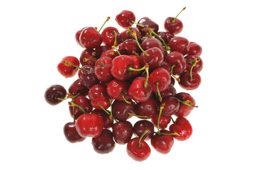 cherry on white background