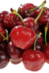 cherry on white background
