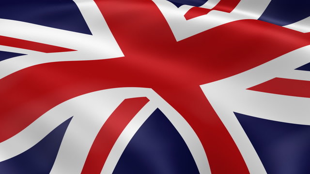 United Kingdom flag in the wind