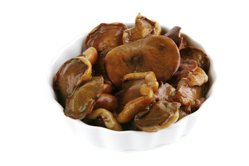 mushrooms on ceramic