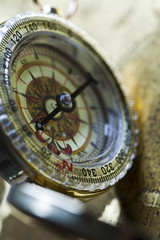 Compass and Old map