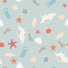 Seamless sea pattern