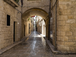 Alley in Giovinazzo Oldtown. Apulia.