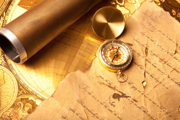 Gold treasure map