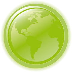 Vector illustration green environmental bubble on white