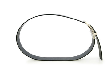 Leather belt isolated on the white background